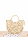 Bolsa de Palha Rattan Meia Lua