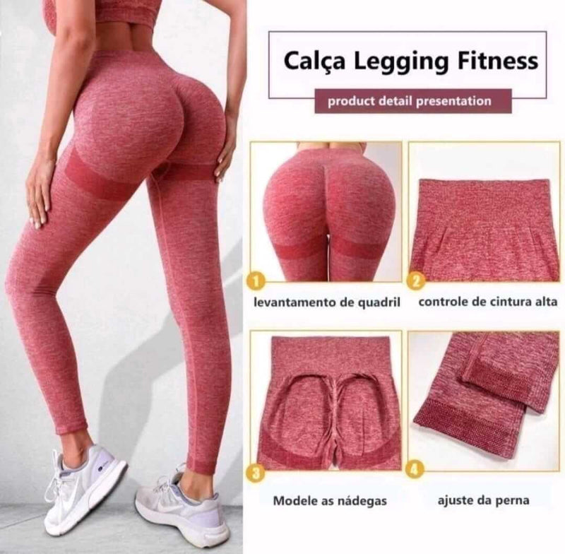 Conjunto Leggin + Top Empina Bumbum - Sem Costura